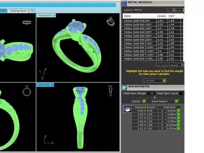 Twist Style Diamond Engagement Ring CAD Design with Side Stones 3D print model