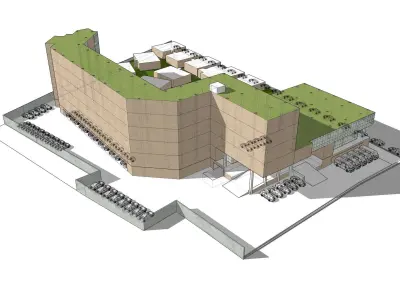 Hotel in draft concept 3D model