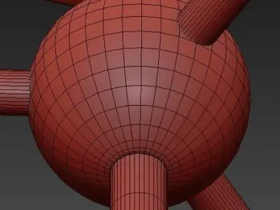 6 Light Chandelier Antique Anselda 36 Wide Bronze 3D model