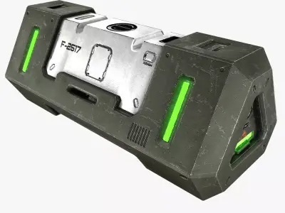 Sci-fi Crate Low-poly 3D model