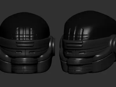 helmet high poly sculpt 3d printable ver 7 3D model 3D model