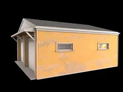 garage Low-poly 3D model 2