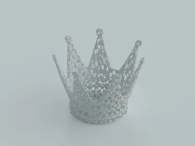 Decorative Wireframe Crown Print Model 3D print model