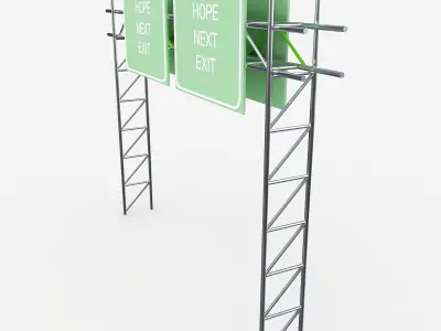 Highway Sign 3D model