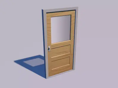 Wooden door 3D model