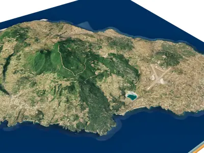 Pantelleria island full 3d model terrain 3D model