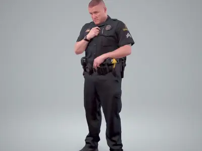 Policeman Talking to Ration CMan0208-HD2-O01P01-S 3D model