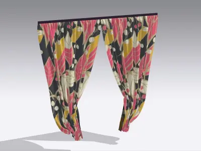 Curtain Low-poly 3D model 32