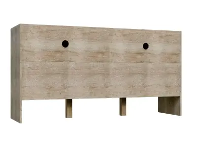 Mid-Century Modern Storage Cabinet Low-poly 3D model