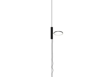 Floor - hanging designer lamp Ok by Flos black 3D model