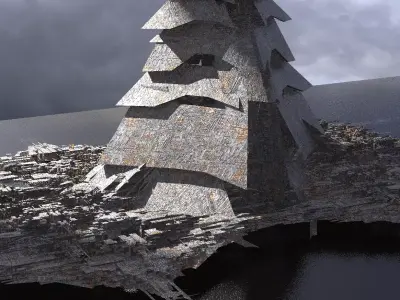 New Egypt Pyramid City Tower city 3 3D model