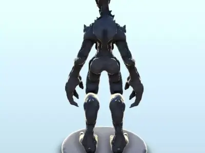 Alien with big hands and feets 2 - Future Sci-Fi SF Post apocaly 3D print model purchase