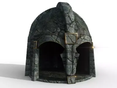 Ancient building Low-poly 3D model