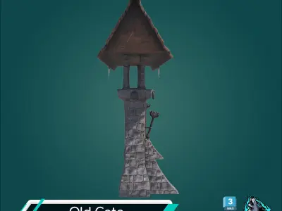 Old Gate Free low-poly 3D model