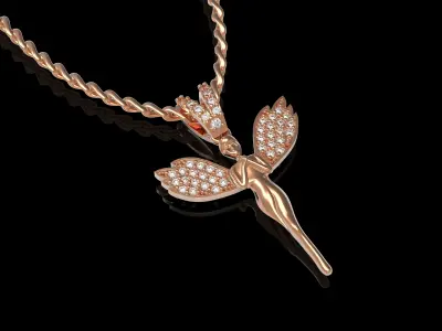 Butterfly pendant Free 3D print model