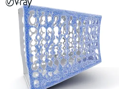 Metallic Honeycomb Mesh Structure Model Pack Low-poly 3D model