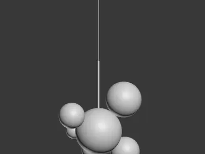 Suspension light Giopato Coombes Bolle bls 6 Lamp 3D model