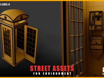 10 Street Assets 3D model