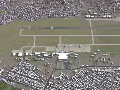 Brazzaville - Maya-Maya Airport - BZV Low-poly 3D model