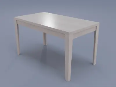 Wooden table Free low-poly 3D model get