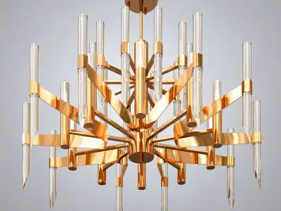 Nordic crystal chandelier 3D model