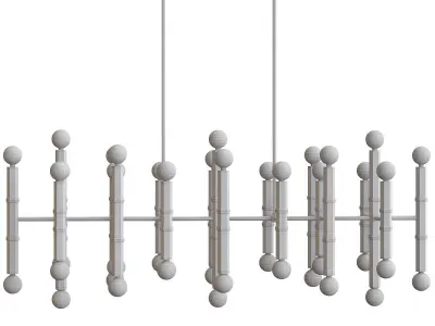 Meurice Rectangular Chandelier 3D model