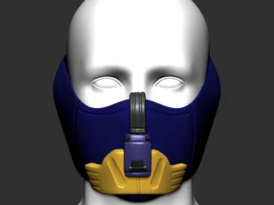 gas mask high poly sculpt 3d printable ver 6 3D model 3D model