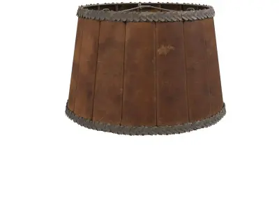 Large 1920s Pleated Mica Lamp Shade PBR 3D model