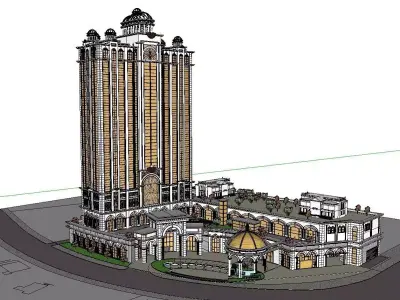 vacation spot-Resort-Fashion Leisure Hotel-0214 3D model