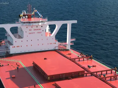  Ore Carrier Ship Loaded 