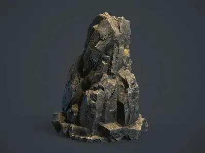 Rock Boulder 5 Low-poly 3D model