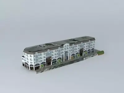 Building 80 at 88 Ave Gal Leclerc in Viroflay Free 3D model