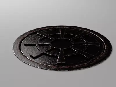 Manhole star wars force awakens cover 3D model