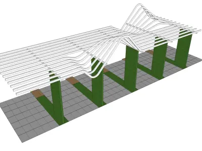 pergola- sun shade louvers 3D model