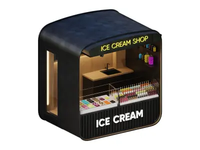 Ice Cream Shop 01 by Devran3D 3D model