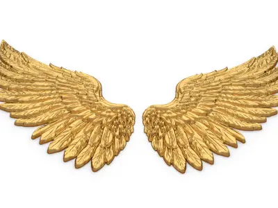 Wings Printable carved decor 21 3D print model