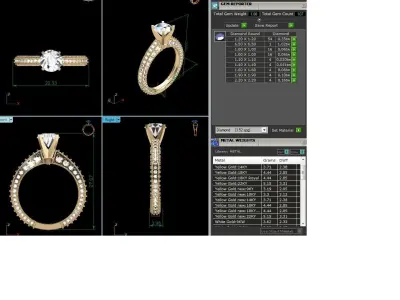 Solitaire Wedding Engagement Women Ring 3D print model get