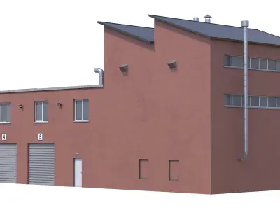 Industrial Building 15 Low-poly 3D model