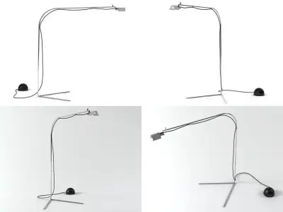 Flamingo floor lamp with different angles 3D model