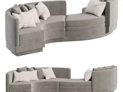 Monaco Sectional Sofa  3D model