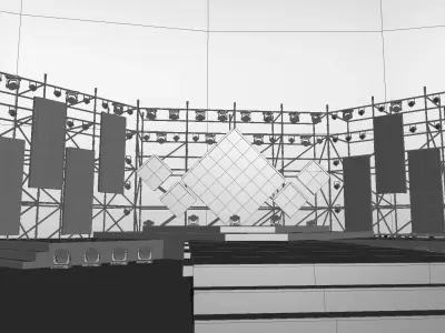 Concert Stage Arena Low-poly 3D model