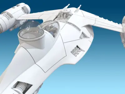 Star Wars Mandolarian N1 Hot Rod Naboo fighter  3D print model