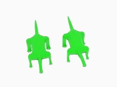 Oneye Long Neck Alien Low-poly 3D model