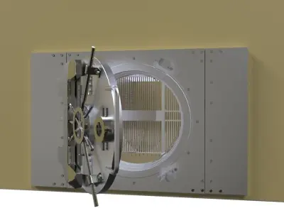Bank Vault Low-poly 3D model