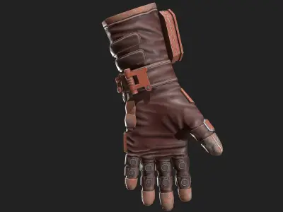  Scifi glove ver 10 Low-poly 3D model