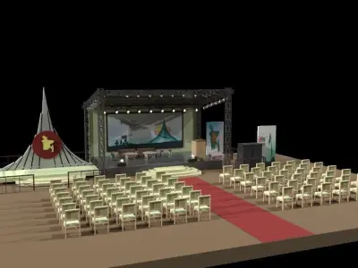 Outdoor Stage Model  3D model