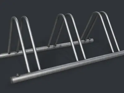 Bike Rack 5 PBR Game Ready Low-poly 3D model