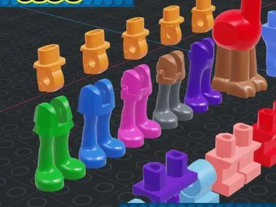 Lego - Minifigures Legs 3D print model