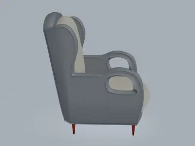 Two holes armchair 3D model