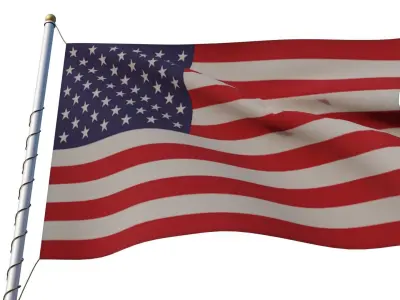 American Flag - New And Used Low-poly 3D model